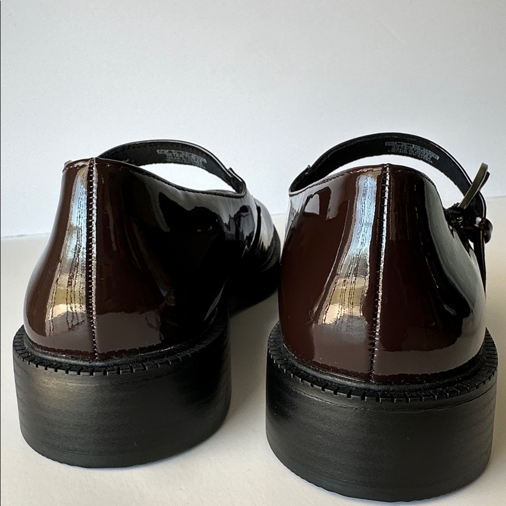 Zara Women’s Platform Mary Jane Shoes Size 8 Color Burgundy - Picture 8 of 17